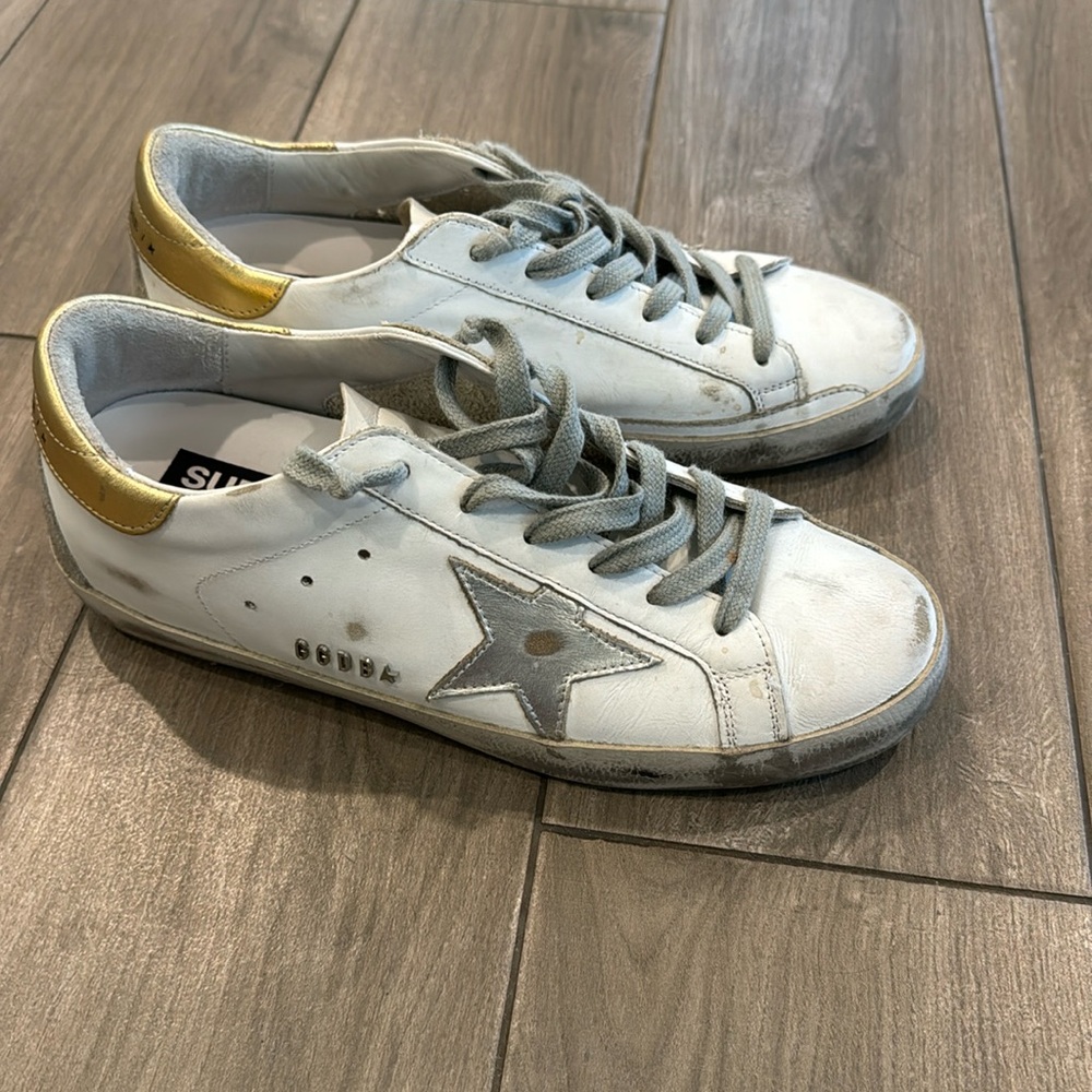 Like new! Worn 2 times and have kept them safe and clean in my closet.